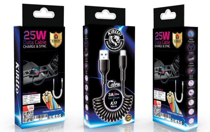 charger cable USB TO MICRO USB 25W