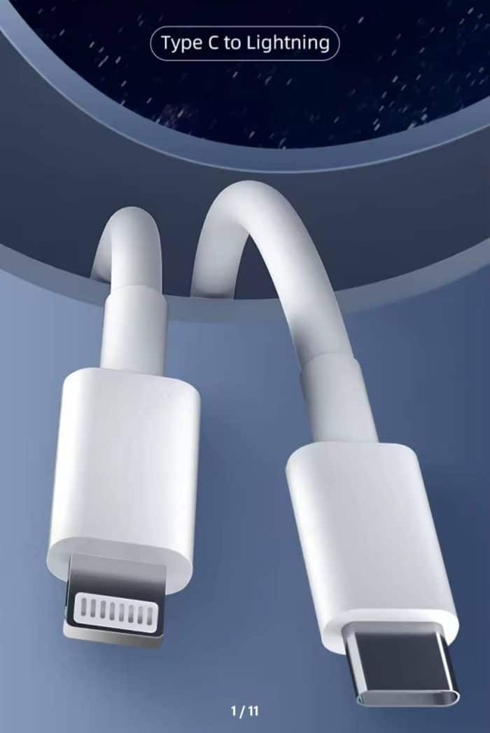 charger cable TYPE C TO Lightning IPHONE 120W
